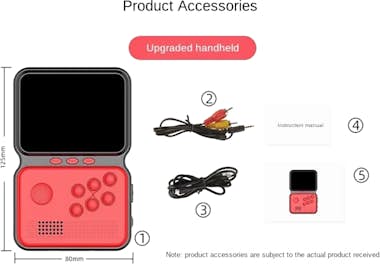 Klack Consola portatil retro 899 juegos negra Klack Consola portatil retro 899 juegos negra