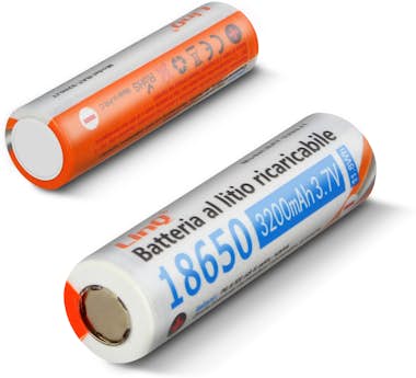 LinQ 2x Pilas Punta Plana 18650 Litio 3200mAh 3.7V Reca LinQ 2x Pilas Punta Plana 18650 Litio 3200mAh 3.7V Reca