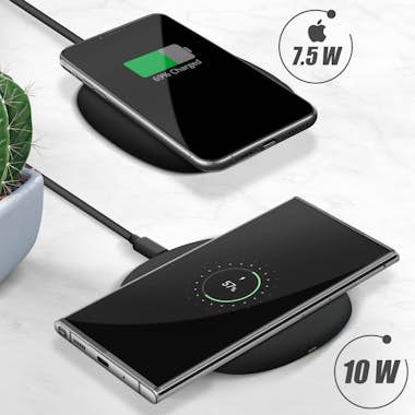 Swissten Cargador por Inducción QI 10W/7.5W Carga Rápida Co Swissten Cargador por Inducción QI 10W/7.5W Carga Rápida Co