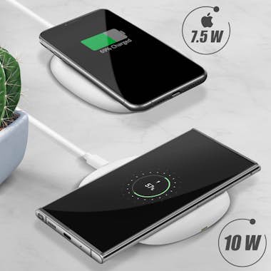 Swissten Cargador por Inducción QI 10W/7.5W Carga Rápida Co Swissten Cargador por Inducción QI 10W/7.5W Carga Rápida Co