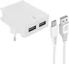 Swissten Cargador Doble USB 3A Smart IC + Cable USB-C Slim Swissten Cargador Doble USB 3A Smart IC + Cable USB-C Slim