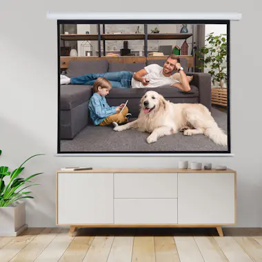 HOMCOM HomCom Pantalla del Proyector Eléctrica Pantalla p HOMCOM HomCom Pantalla del Proyector Eléctrica Pantalla p