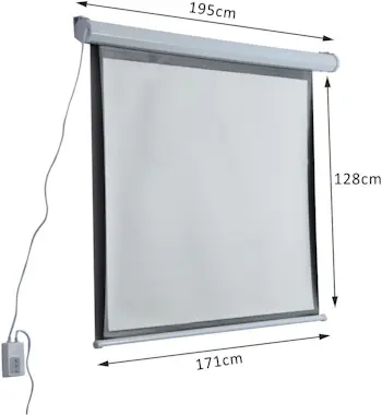 HOMCOM HomCom Pantalla del Proyector Eléctrica Pantalla p HOMCOM HomCom Pantalla del Proyector Eléctrica Pantalla p