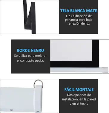 HOMCOM HomCom Pantalla del Proyector Eléctrica Pantalla p HOMCOM HomCom Pantalla del Proyector Eléctrica Pantalla p
