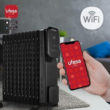 Ufesa Radiador de aceite con Wifi de 2500W Ufesa Radiador de aceite con Wifi de 2500W