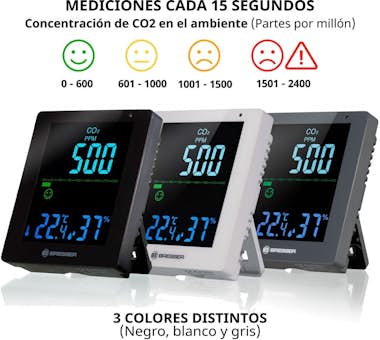 Bresser Medidor de concentracion de CO2 Modelo Smile para Bresser Medidor de concentracion de CO2 Modelo Smile para