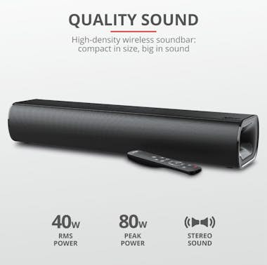 Trust Trust 23642 altavoz soundbar Negro 2.0 canales 40 Trust Trust 23642 altavoz soundbar Negro 2.0 canales 40