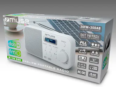 Muse MUSE M-109 DBW BLANCO RADIO DAB+/FM PORTÁTIL CON A Muse MUSE M-109 DBW BLANCO RADIO DAB+/FM PORTÁTIL CON A
