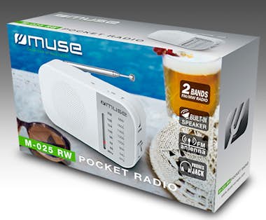 Muse MUSE M-025 RW BLANCO RADIO ANALÓGICA AM/FM PORTÁTI Muse MUSE M-025 RW BLANCO RADIO ANALÓGICA AM/FM PORTÁTI