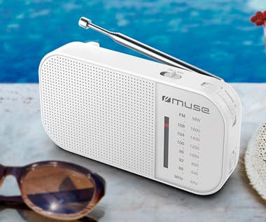 Muse MUSE M-025 RW BLANCO RADIO ANALÓGICA AM/FM PORTÁTI Muse MUSE M-025 RW BLANCO RADIO ANALÓGICA AM/FM PORTÁTI
