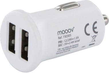 Mooov Cargador de Coche 2x USB 2.4A Mooov Cargador de Coche 2x USB 2.4A