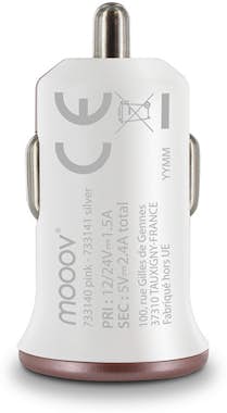 Mooov Cargador para encendedor Platinium 2 USB-A 2.4 A Mooov Cargador para encendedor Platinium 2 USB-A 2.4 A