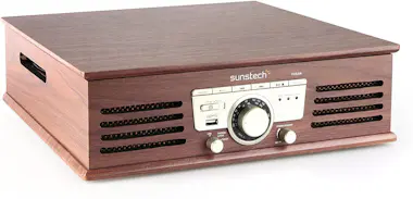 Sunstech PXR3 Tocadiscos 33 y 45 rpm USB FM marrón Sunstech PXR3 Tocadiscos 33 y 45 rpm USB FM marrón