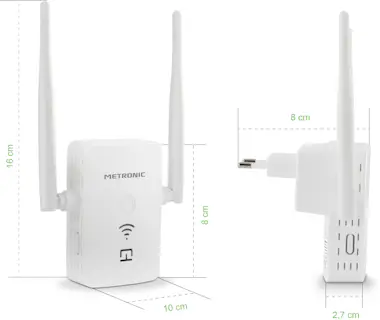 Metronic Repetidor señal WiFi 1200mbps 495439 Largo Alcanc Metronic Repetidor señal WiFi 1200mbps 495439 Largo Alcanc
