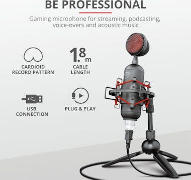 Trust Trust GXT 244 Buzz Negro, Rojo Micrófono para PC Trust Trust GXT 244 Buzz Negro, Rojo Micrófono para PC