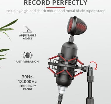 Trust Trust GXT 244 Buzz Negro, Rojo Micrófono para PC Trust Trust GXT 244 Buzz Negro, Rojo Micrófono para PC