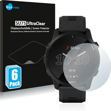 Savvies Protector Pantalla compatible con Garmin Forerunne Savvies Protector Pantalla compatible con Garmin Forerunne