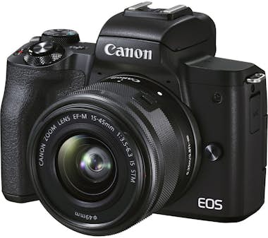 Canon EOS M50 Mark II Mirrorless de Canon en negro + obj Canon EOS M50 Mark II Mirrorless de Canon en negro + obj