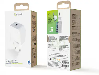 Muvit Muvit MCACC0002 cargador de dispositivo móvil Blan Muvit Muvit MCACC0002 cargador de dispositivo móvil Blan