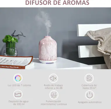HOMCOM Difusor de Aromas 100ml Humidificador Aromaterapia HOMCOM Difusor de Aromas 100ml Humidificador Aromaterapia