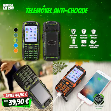 OEM Teléfono Antichoque - Negro OEM Teléfono Antichoque - Negro