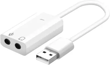 Avizar Tarjeta de sonido externa USB a Jack 3,5 mm para A Avizar Tarjeta de sonido externa USB a Jack 3,5 mm para A