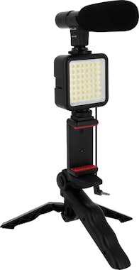 Muvit Kit Vlogging Micrófono Trípode Soporte Smartphone Muvit Kit Vlogging Micrófono Trípode Soporte Smartphone