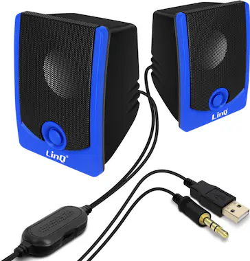 LinQ Altavoz Cable Jack 3,5mm 3W x 2 A2033 Azul LinQ Altavoz Cable Jack 3,5mm 3W x 2 A2033 Azul