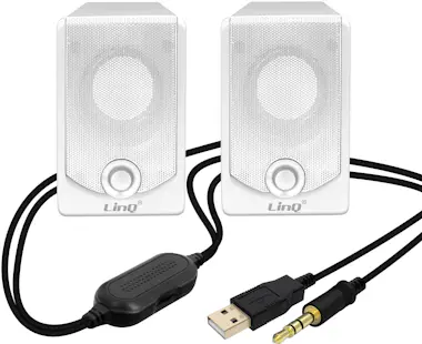 LinQ Altavoz Cable Jack 3,5mm 3W x 2 A2033 Blanco LinQ Altavoz Cable Jack 3,5mm 3W x 2 A2033 Blanco