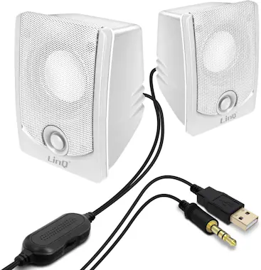 LinQ Altavoz Cable Jack 3,5mm 3W x 2 A2033 Blanco LinQ Altavoz Cable Jack 3,5mm 3W x 2 A2033 Blanco