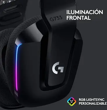 Logitech G733 LIGHTSPEED Auriculares 29h de Batería Negro Logitech G733 LIGHTSPEED Auriculares 29h de Batería Negro
