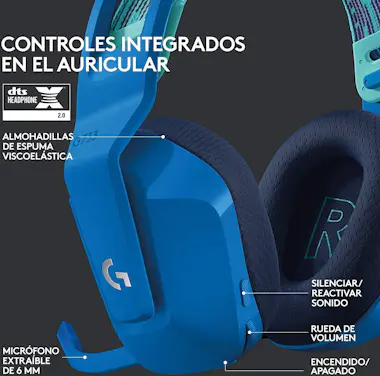 Logitech G733 LIGHTSPEED Auriculares 29h de Batería Azul Logitech G733 LIGHTSPEED Auriculares 29h de Batería Azul