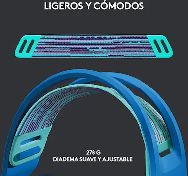 Logitech G733 LIGHTSPEED Auriculares 29h de Batería Azul Logitech G733 LIGHTSPEED Auriculares 29h de Batería Azul