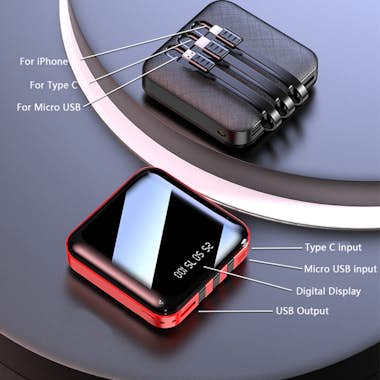 Generic 20000mAh Mini Power Bank, PD & QC 3 in 1 External Generic 20000mAh Mini Power Bank, PD & QC 3 in 1 External