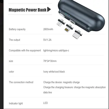 Generic Cargador portátil Banco de energía inalámbrico mag Generic Cargador portátil Banco de energía inalámbrico mag
