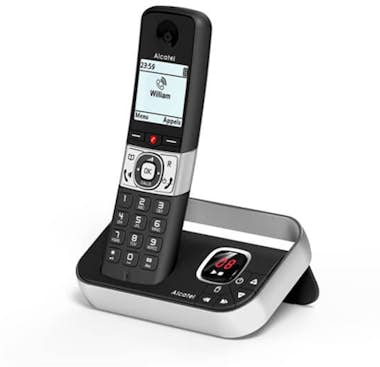 Alcatel Teléfono inalámbrico DECT F890 Voice Duo Negro/Pla