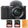 Sony ZV-E10 + 16-50mm Negro + 2 SanDisk 128GB Extreme P Sony ZV-E10 + 16-50mm Negro + 2 SanDisk 128GB Extreme P