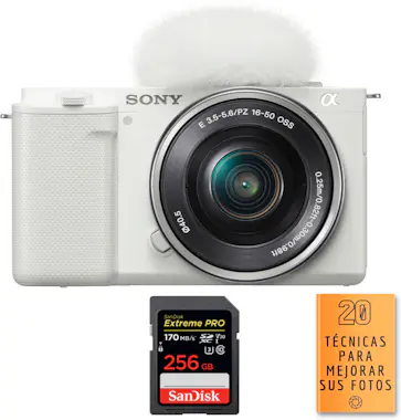 Sony ZV-E10 + 16-50mm Blanco + 1 SanDisk 256GB Extreme Sony ZV-E10 + 16-50mm Blanco + 1 SanDisk 256GB Extreme