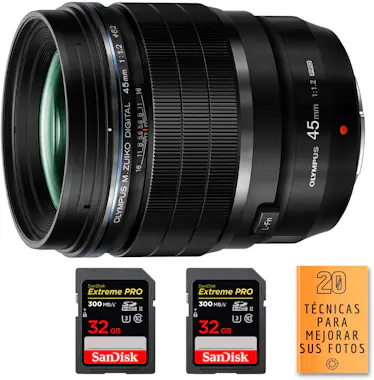 Olympus M.Zuiko Digital ED 45mm f/1.2 PRO + 2 SanDisk 32GB Olympus M.Zuiko Digital ED 45mm f/1.2 PRO + 2 SanDisk 32GB