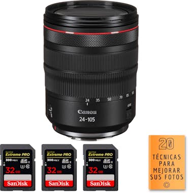 Canon RF 24-105 mm f/4L IS USM + 3 SanDisk 32GB Extreme