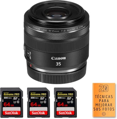 Canon RF 35mm f/1.8 Macro IS STM + 3 SanDisk 64GB Extrem Canon RF 35mm f/1.8 Macro IS STM + 3 SanDisk 64GB Extrem