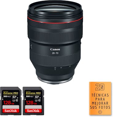 Canon RF 28-70mm f/2L USM + 2 SanDisk 128GB Extreme PRO Canon RF 28-70mm f/2L USM + 2 SanDisk 128GB Extreme PRO