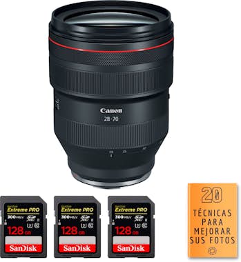 Canon RF 28-70mm f/2L USM + 3 SanDisk 128GB Extreme PRO Canon RF 28-70mm f/2L USM + 3 SanDisk 128GB Extreme PRO
