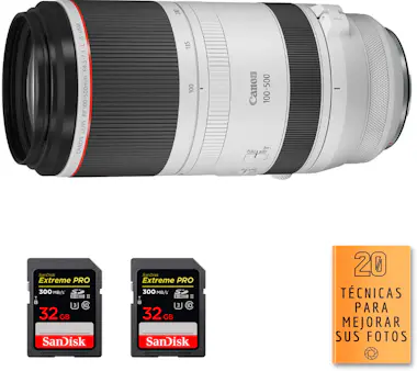 Canon RF 100-500mm f/4.5-7.1L IS USM + 2 SanDisk 32GB Ex Canon RF 100-500mm f/4.5-7.1L IS USM + 2 SanDisk 32GB Ex