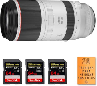 Canon RF 100-500mm f/4.5-7.1L IS USM + 3 SanDisk 64GB Ex Canon RF 100-500mm f/4.5-7.1L IS USM + 3 SanDisk 64GB Ex