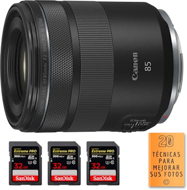 Canon RF 85mm f/2 Macro IS STM + 3 SanDisk 32GB Extreme Canon RF 85mm f/2 Macro IS STM + 3 SanDisk 32GB Extreme