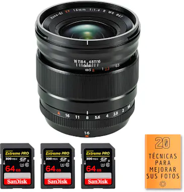 FujiFilm Fujifilm XF 16mm f/1.4 R WR + 3 SanDisk 64GB UHS-I FujiFilm Fujifilm XF 16mm f/1.4 R WR + 3 SanDisk 64GB UHS-I