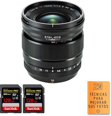 FujiFilm Fujifilm XF 16mm f/1.4 R WR + 2 SanDisk 128GB UHS- FujiFilm Fujifilm XF 16mm f/1.4 R WR + 2 SanDisk 128GB UHS-