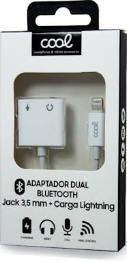Cool Adaptador Dual Bluetooth Jack 3,5 mm + Carga Light Cool Adaptador Dual Bluetooth Jack 3,5 mm + Carga Light