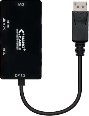 Nanocable Nanocable Conversor Displayport a VGA / HDMI, 3 en Nanocable Nanocable Conversor Displayport a VGA / HDMI, 3 en